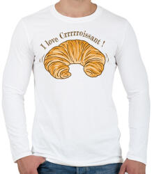 printfashion Croissaint - Férfi hosszú ujjú póló - Fehér (17094941)