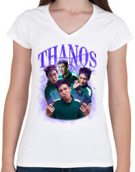 printfashion Thanos - Squid Game 2 - Női V-nyakú póló - Fehér (17256084)