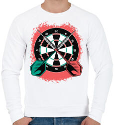 printfashion Darts - Férfi pulóver - Fehér (17170135)
