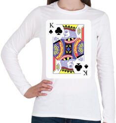 printfashion Király treff - Női hosszú ujjú póló - Fehér (17162127)