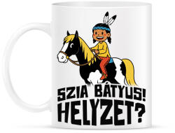 printfashion Szia Bátyus! Helyzet? - Bögre - Fehér (17358005)