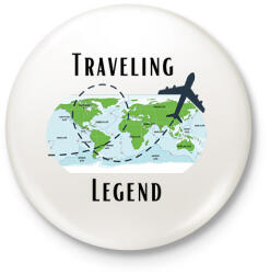 printfashion Traveling Legend - Kitűző, hűtőmágnes - Fehér (17245212)