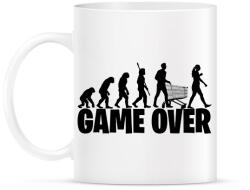 printfashion Game over evolúció fekete - Bögre - Fehér (17471473)
