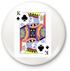 printfashion Király treff - Kitűző, hűtőmágnes - Fehér (17163192)