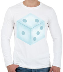 printfashion Dobó kocka - Férfi hosszú ujjú póló - Fehér (17166507)