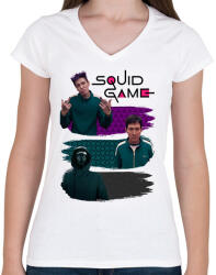 printfashion Squid Game Season 2 - Női V-nyakú póló - Fehér (17292078)