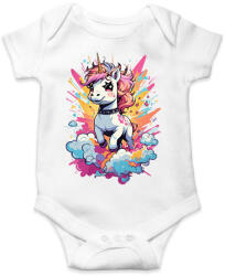 printfashion Unikornis punk - Baba Body - Fehér (17131215)