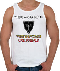 printfashion Where was Gondor? (fireball) - Férfi atléta - Fehér (16968388)