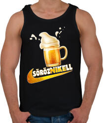 printfashion Sörözés - Férfi atléta - Fekete (17231737)