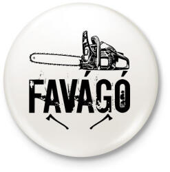 printfashion favágó - Kitűző, hűtőmágnes - Fehér (17465972)