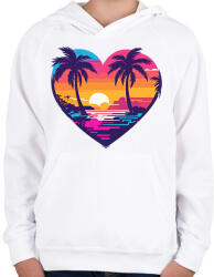 printfashion Nyári hangulat - Gyerek kapucnis pulóver - Fehér (17446758)