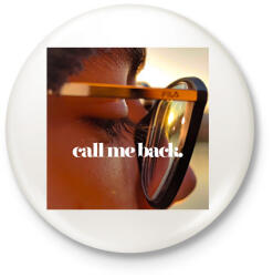 printfashion call me back. - Kitűző, hűtőmágnes - Fehér (17271746)
