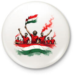 printfashion Szurkolók - Kitűző, hűtőmágnes - Fehér (17345876)