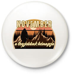 printfashion November a legjobbak hónapja 1 - Kitűző, hűtőmágnes - Fehér (16904750)