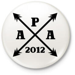 printfashion apa egyedi évszámmal fekete - Kitűző, hűtőmágnes - Fehér (17459672)