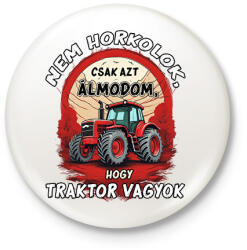 printfashion Traktoros minta - Kitűző, hűtőmágnes - Fehér (16961168)