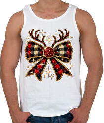 printfashion Karácsonyi masni - Férfi atléta - Fehér (17148388)