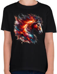 printfashion ló - Gyerek póló - Fekete (17278914)