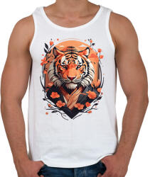 printfashion Japán tigris - Férfi atléta - Fehér (17136236)