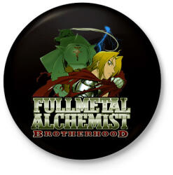 printfashion Fullmetal Alchemist - Kitűző, hűtőmágnes - Fekete (17480495)