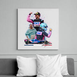 printfashion Pierre Gasly - Vászonkép - Fehér (17315373)