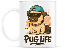printfashion Pug Life - Bögre - Fehér (17439859)