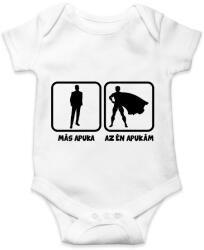printfashion Más apuka vs Az én apukám - Baba Body - Fehér (17465068)