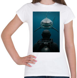 printfashion Shark - Női póló - Fehér (17430509)