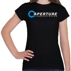 printfashion Aperture Laboratories - Női póló - Fekete (17417010)