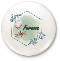 printfashion Ferencn névnapi minta - Kitűző, hűtőmágnes - Fehér (16898438)