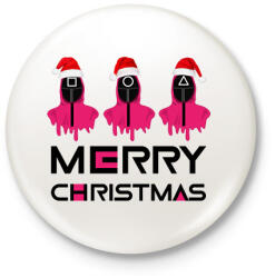 printfashion Squid Game Christmas - Kitűző, hűtőmágnes - Fehér (16887524)