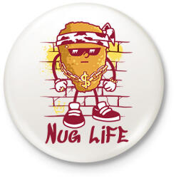 printfashion Chicken nuggets - Kitűző, hűtőmágnes - Fehér (17180742)