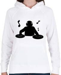 printfashion dj - Női kapucnis pulóver - Fehér (17291200)