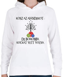 printfashion Boromir kockát hozott volna - Női kapucnis pulóver - Fehér (16966769)