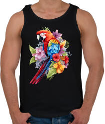printfashion Papagáj - Férfi atléta - Fekete (17352647)