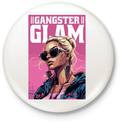 printfashion Gengszter glam - Kitűző, hűtőmágnes - Fehér (17133497)