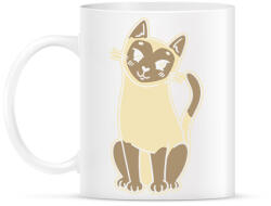 printfashion Sziámi cica - Bögre - Fehér (17133454)