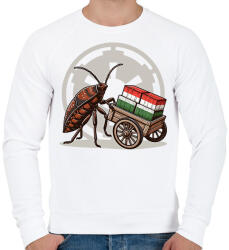 printfashion A Birodalom szekerét tolom - Férfi pulóver - Fehér (17347279)