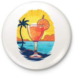printfashion Koktél - Kitűző, hűtőmágnes - Fehér (17100158)