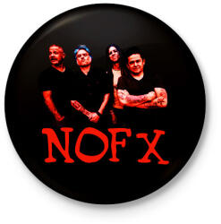 printfashion nofx - Kitűző, hűtőmágnes - Fekete (16962069)