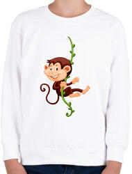 printfashion Majom - Gyerek pulóver - Fehér (16969846)
