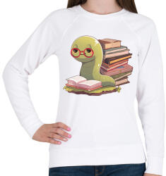 printfashion Könyvkukac - Női pulóver - Fehér (17070701)