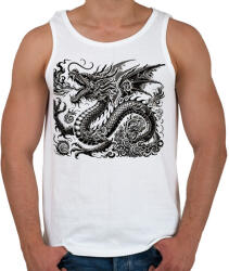 printfashion Sárkány - Férfi atléta - Fehér (17195198)