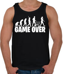 printfashion Game over evolúció fehér - Férfi atléta - Fekete (17471515)