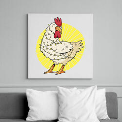 printfashion Karácsonyi csirke - Vászonkép - Fehér (16983210)