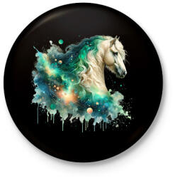 printfashion ló - Kitűző, hűtőmágnes - Fekete (17282997)