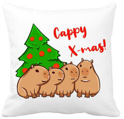 printfashion Capy xmas - Párnahuzat, Díszpárnahuzat - Fehér (16960249)