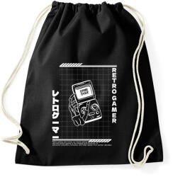 printfashion Retro gamer - Sportzsák, Tornazsák - Fekete (17418877)