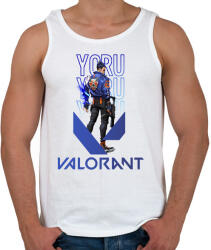 printfashion Yoru valorant - Férfi atléta - Fehér (17331058)