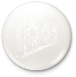 printfashion Videókártya - Kitűző, hűtőmágnes - Fehér (17113677)